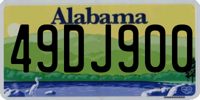 AL license plate 49DJ900