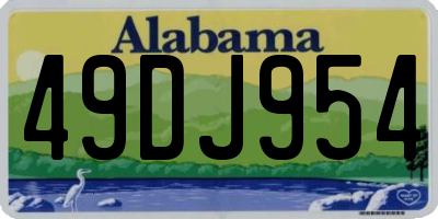 AL license plate 49DJ954