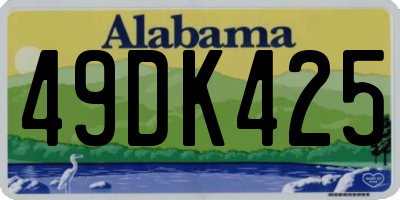 AL license plate 49DK425