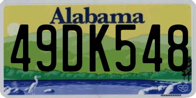 AL license plate 49DK548