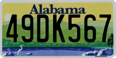 AL license plate 49DK567