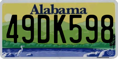 AL license plate 49DK598