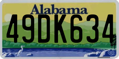 AL license plate 49DK634