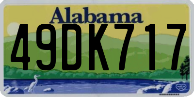 AL license plate 49DK717