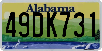 AL license plate 49DK731