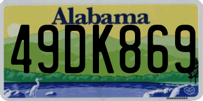 AL license plate 49DK869
