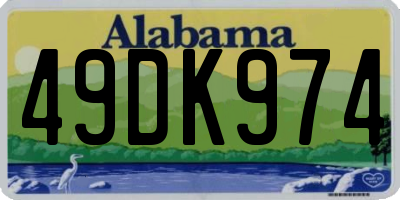 AL license plate 49DK974