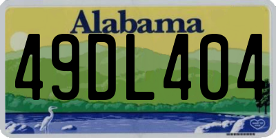 AL license plate 49DL404