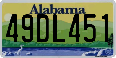 AL license plate 49DL451