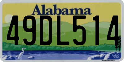 AL license plate 49DL514