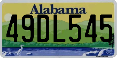 AL license plate 49DL545