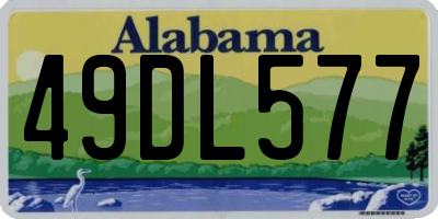 AL license plate 49DL577