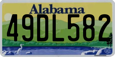 AL license plate 49DL582