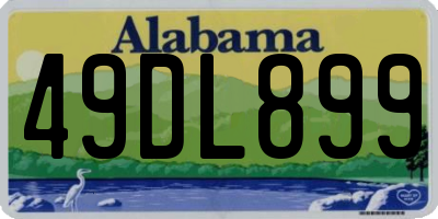 AL license plate 49DL899