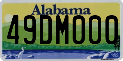 AL license plate 49DM000