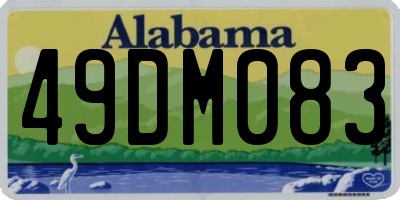 AL license plate 49DM083