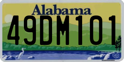 AL license plate 49DM101