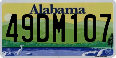 AL license plate 49DM107