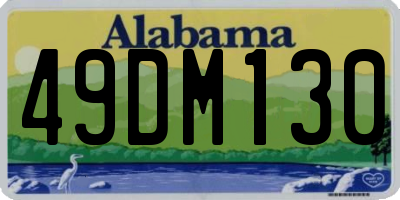 AL license plate 49DM130