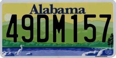 AL license plate 49DM157
