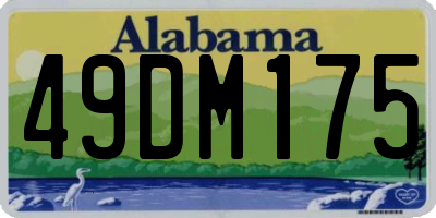 AL license plate 49DM175
