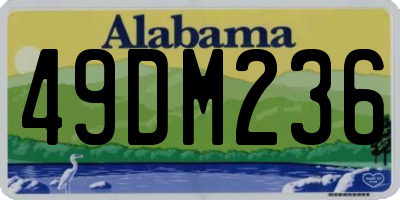 AL license plate 49DM236