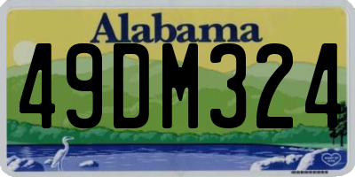 AL license plate 49DM324