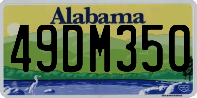 AL license plate 49DM350