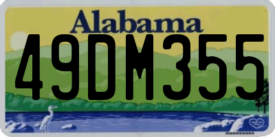 AL license plate 49DM355