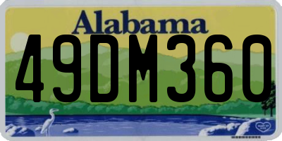 AL license plate 49DM360