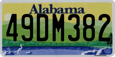 AL license plate 49DM382