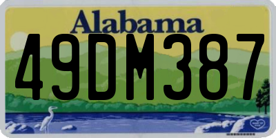 AL license plate 49DM387
