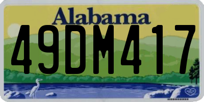AL license plate 49DM417