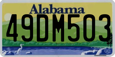 AL license plate 49DM503