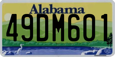 AL license plate 49DM601