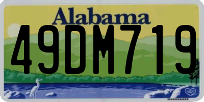 AL license plate 49DM719