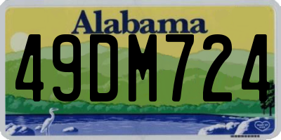 AL license plate 49DM724