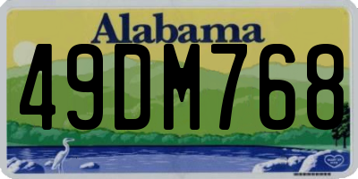 AL license plate 49DM768
