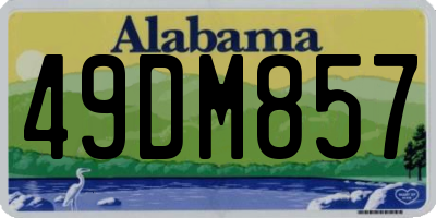 AL license plate 49DM857