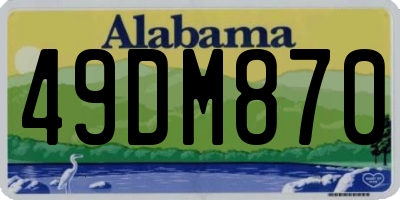AL license plate 49DM870