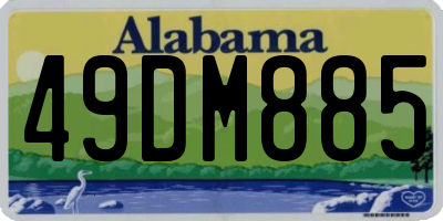 AL license plate 49DM885
