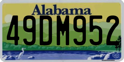 AL license plate 49DM952