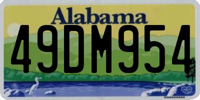 AL license plate 49DM954