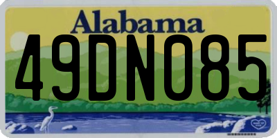 AL license plate 49DN085