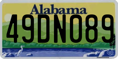 AL license plate 49DN089
