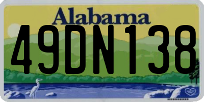 AL license plate 49DN138