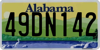 AL license plate 49DN142