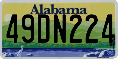 AL license plate 49DN224