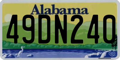 AL license plate 49DN240
