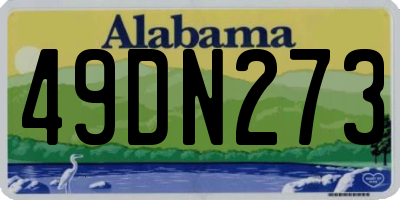 AL license plate 49DN273
